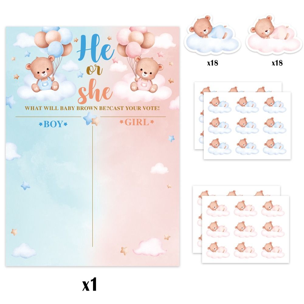 Board Game Quote - With Stickers Gender Revealed Voting Game