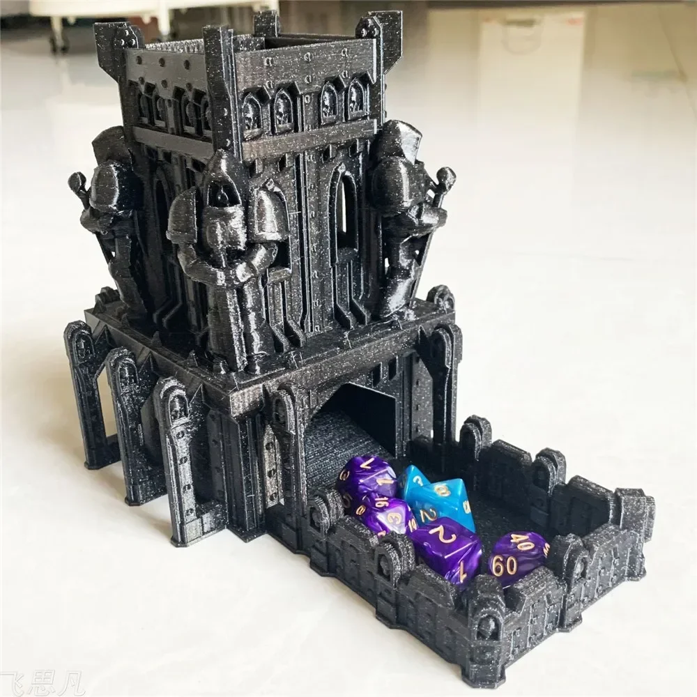 Board Game Rpg - 3D Printed Castle Dice Tower Tabletop