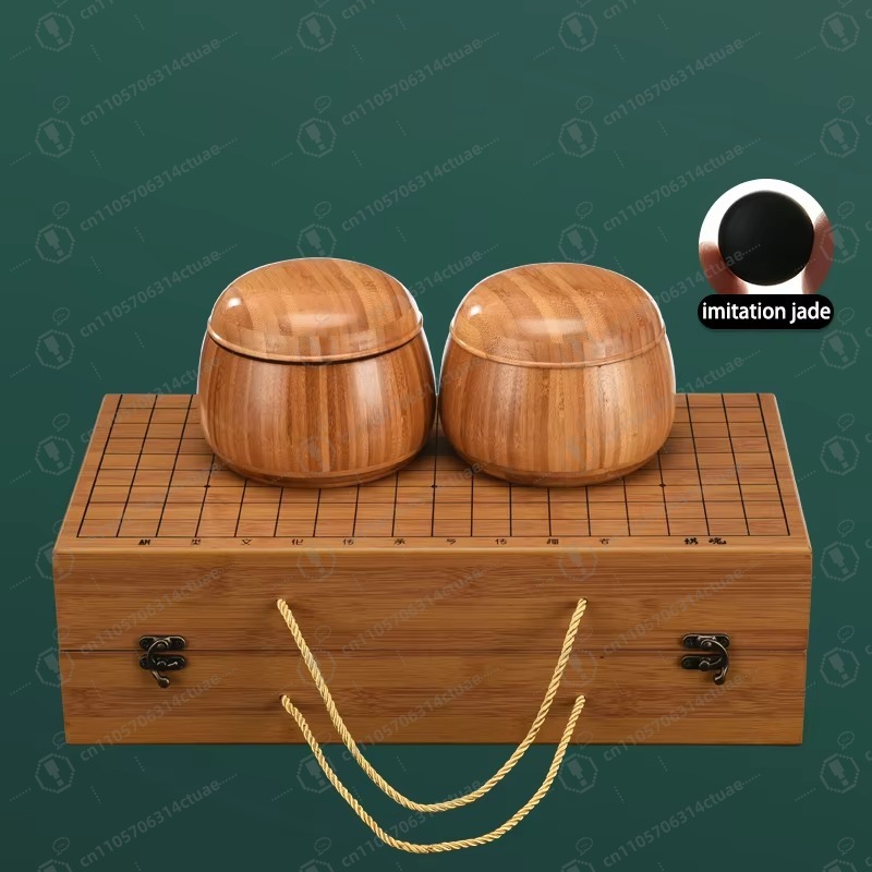 Board Game Go - 19x19 Inch Natural Bamboo & Wood