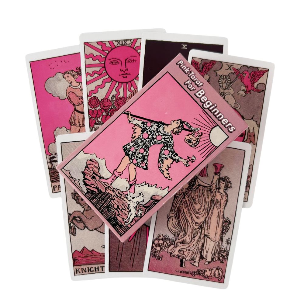 Board Game Template - Pink Rider Tarot Cards Game for