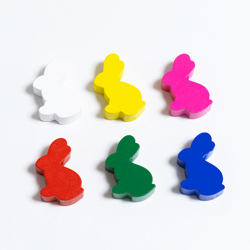Board Game Root - 100PCS Cute Rabbit Meeple, 25mm Wooden