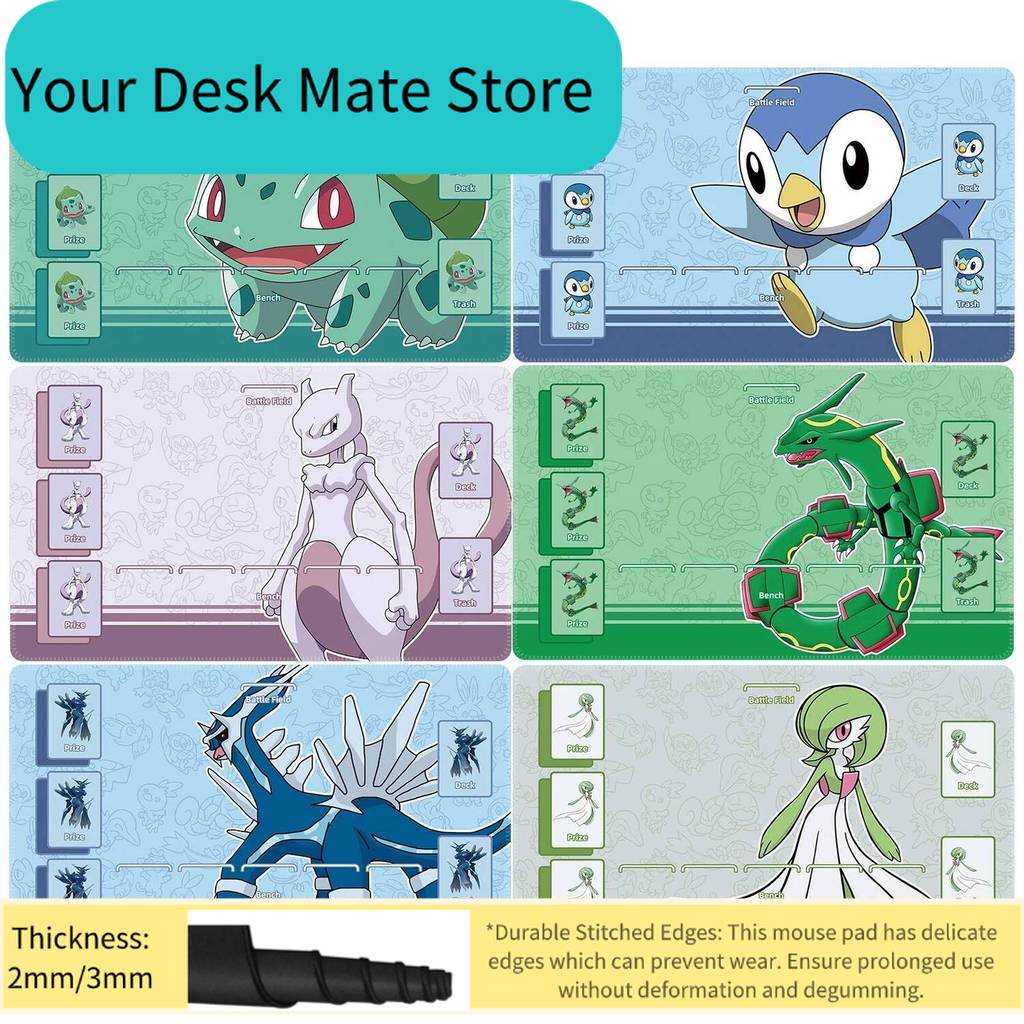 Board Game Solo - 600X350X2Mm Diy Ptcg Bulbasaur Piplup Card