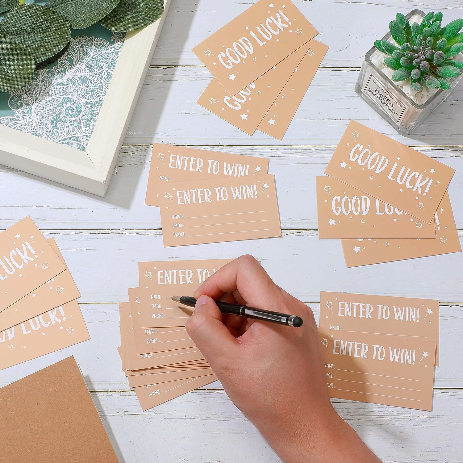 Board Game Template - 50pcs/pack Name Cards, Phone Number And