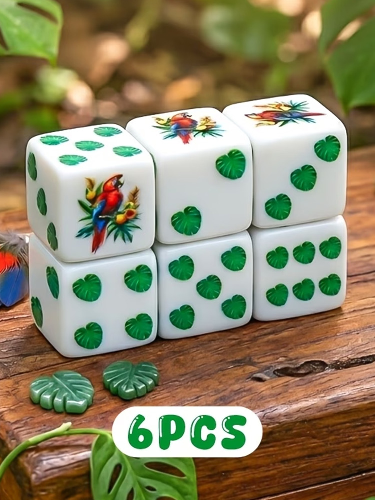 Board Game Rpg - CANDYPIXEL 6PcsParrot D6 Dice Set, suitable