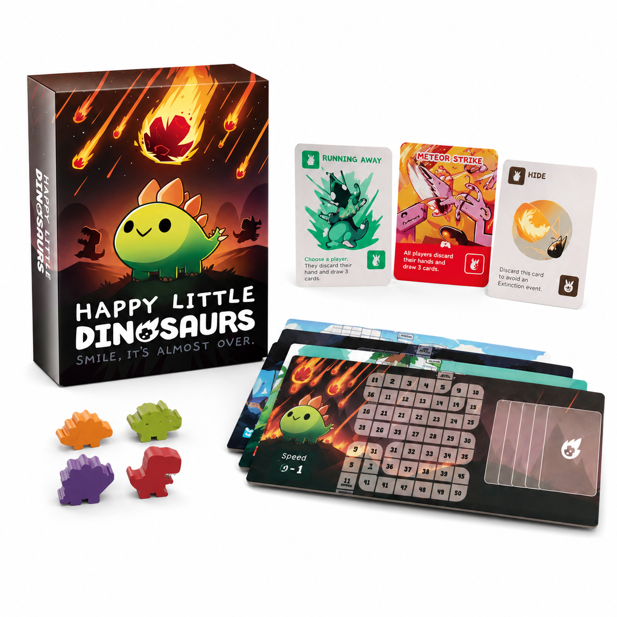 Board Game Strategi - Happy Little Dinosaurs Cute Survival Strategy