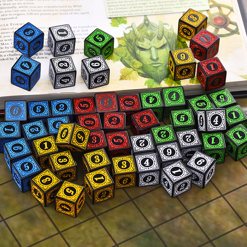 10PCS/Set Acrylic Dice Set D6  - đánh giá và giá Board Game Rpg