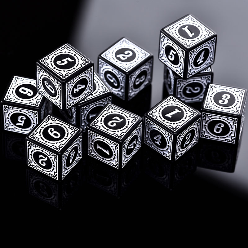 10PCS/Set Acrylic Dice Set D6  - đánh giá và giá Board Game Rpg