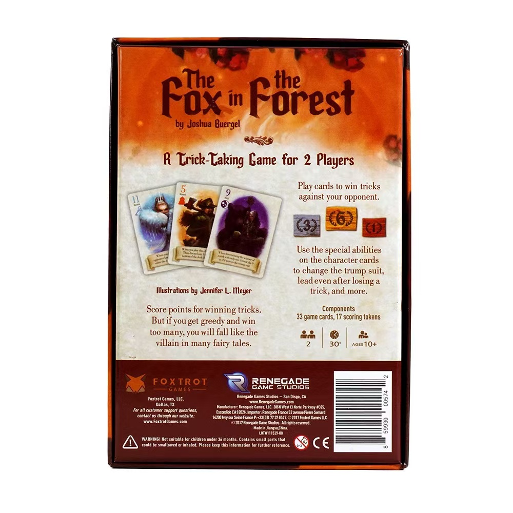 The Fox in the Forest, Social  - đánh giá và giá Board Game Solo
