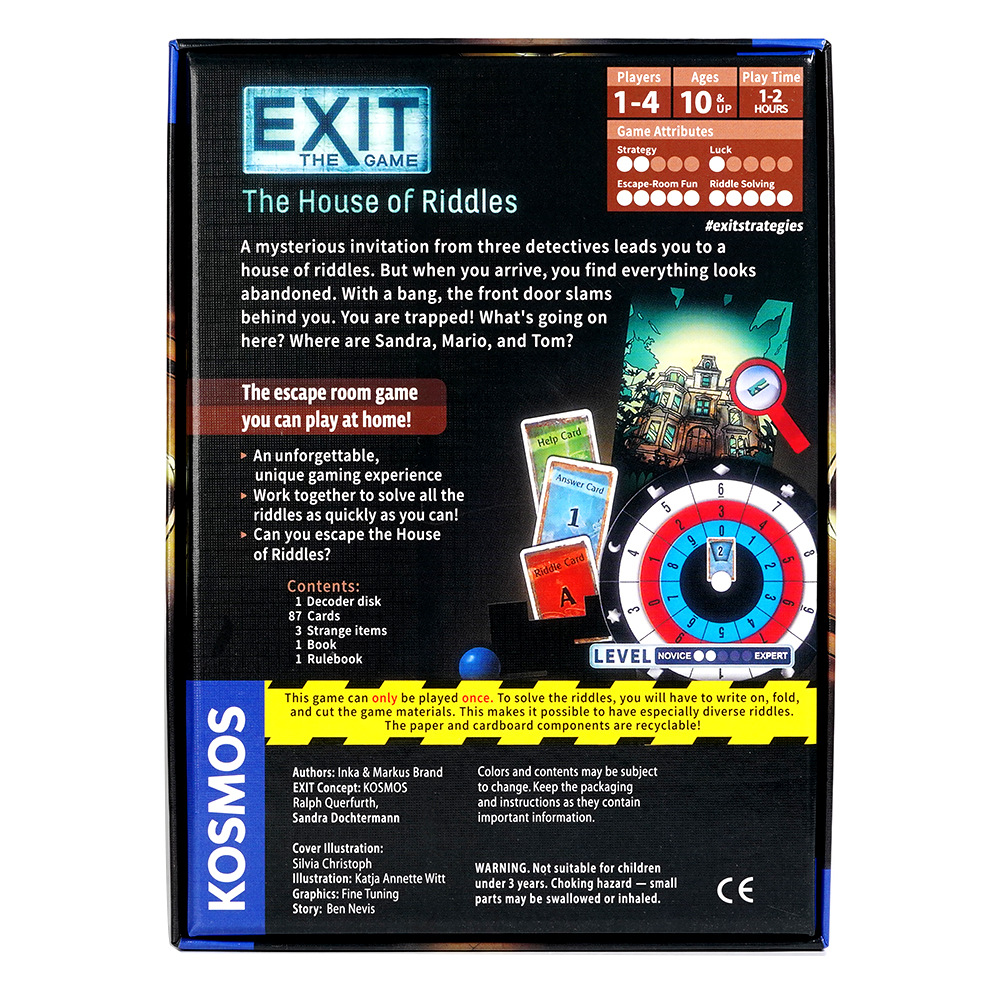 EXIT: The House of Riddles - U - đánh giá và giá Board Game Risk