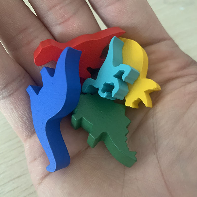 5 Pcs/set Wooden Dinosaur Boar - đánh giá và giá Board Game Root