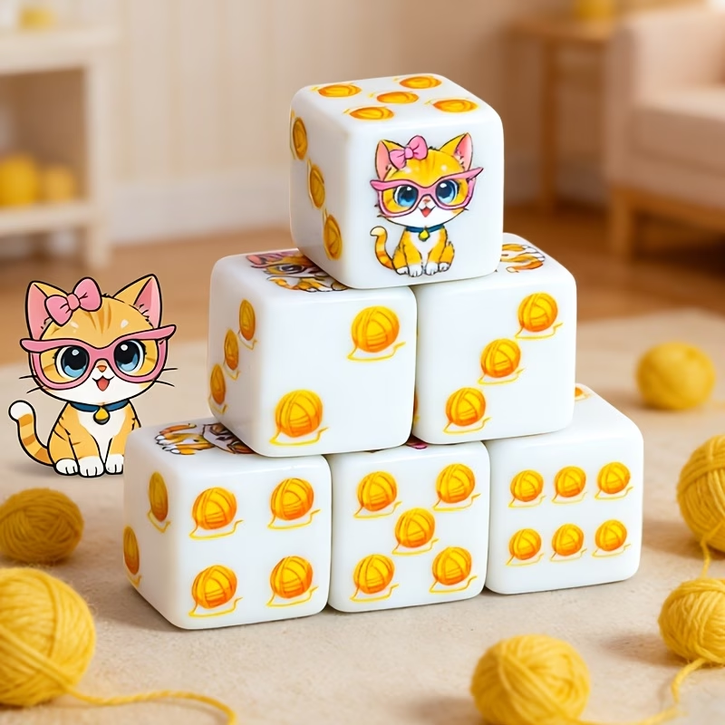 CANDYPIXEL 6PcsCat D6 Dice Set - đánh giá và giá Board Game Rpg