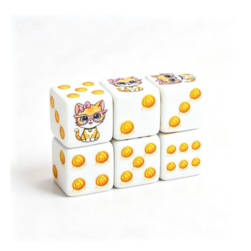 CANDYPIXEL 6PcsCat D6 Dice Set - đánh giá và giá Board Game Rpg
