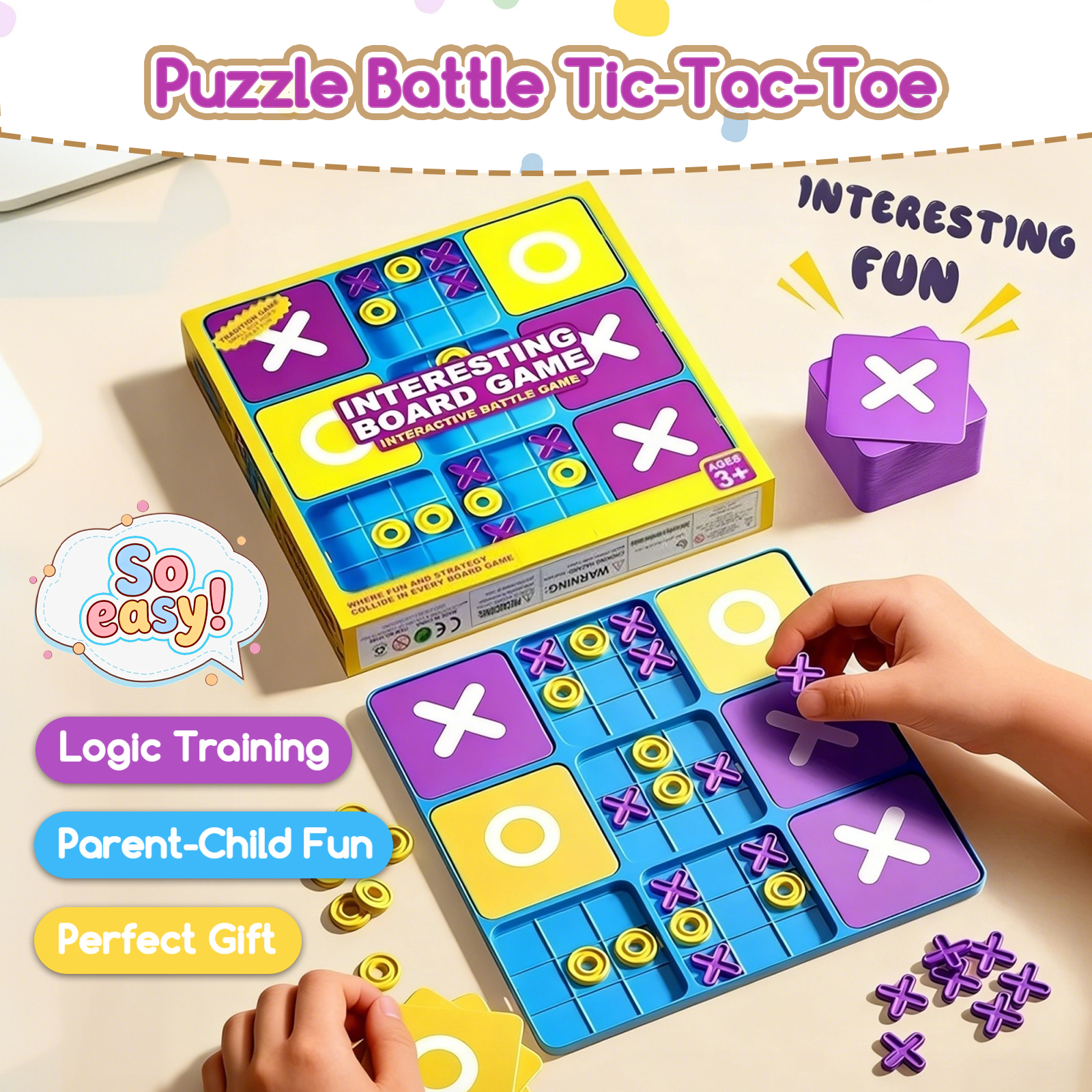 Fun Tic-Tac-Toe Board Game Kid - đánh giá và giá Board Game Strategi