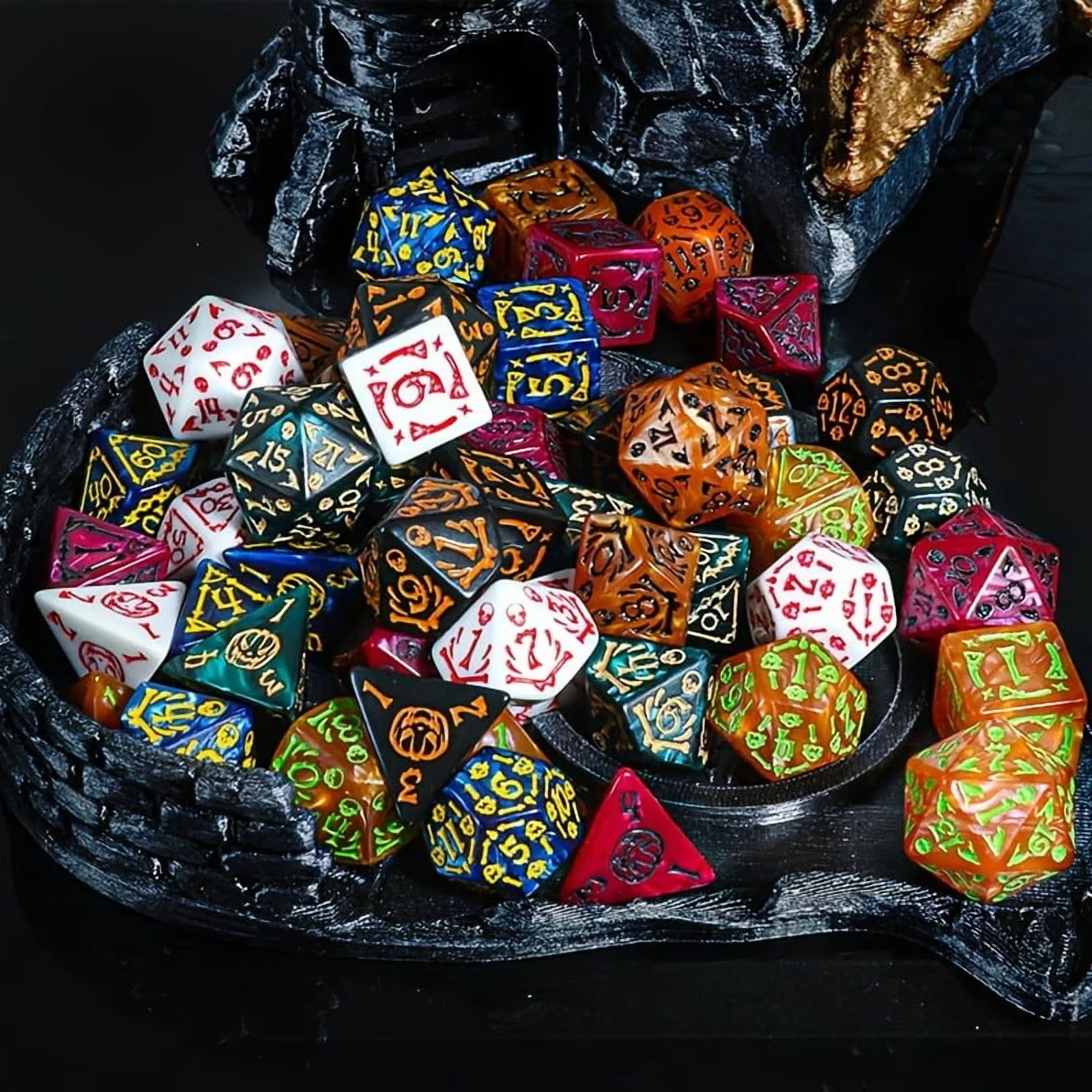 DND Dice Set -7pc Halloween Po - đánh giá và giá Board Game Rpg