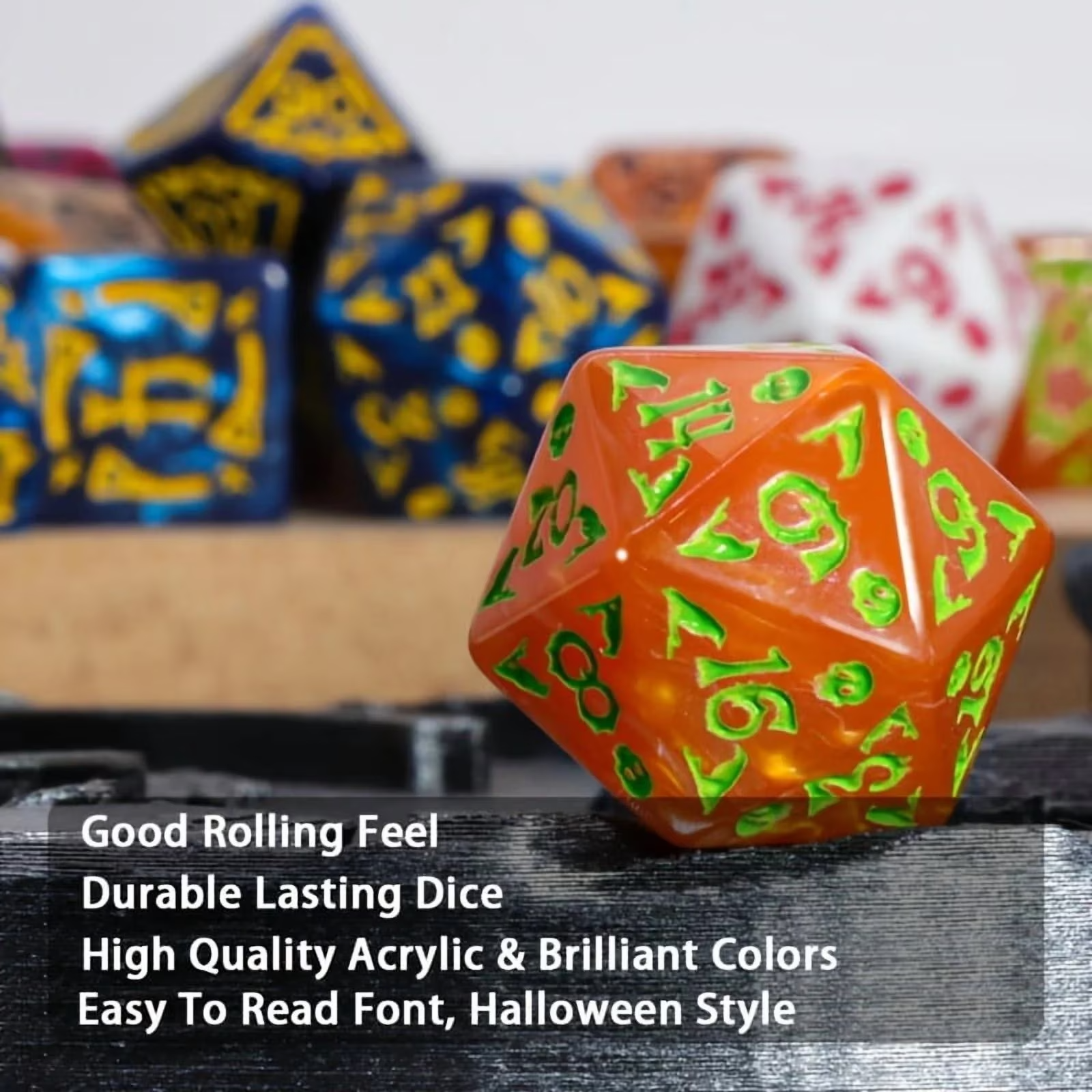 DND Dice Set -7pc Halloween Po - đánh giá và giá Board Game Rpg
