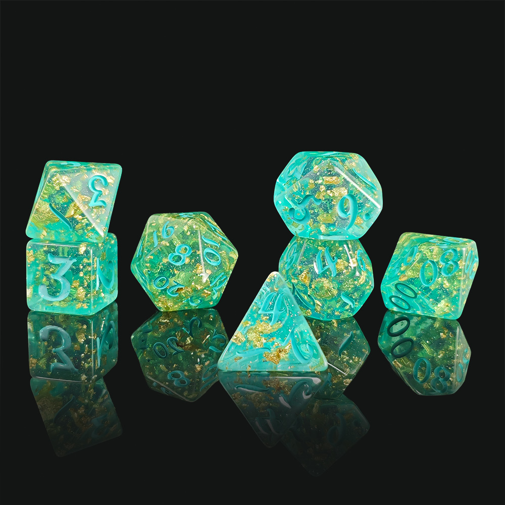 7Pcs/set Glitter Dice Set DnD  - đánh giá và giá Board Game Rpg