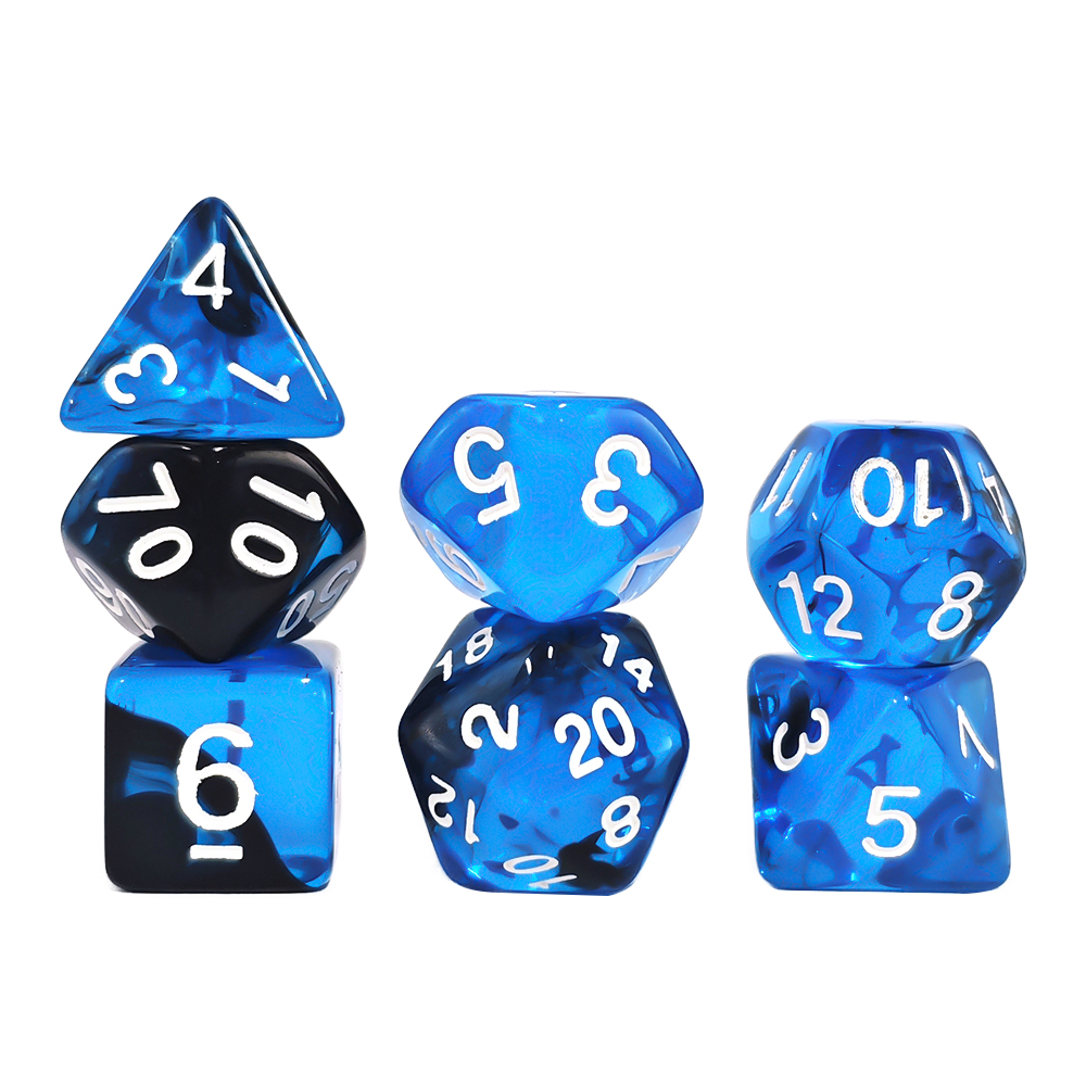 7Pcs/set Blue Blend Transparen - đánh giá và giá Board Game Rpg