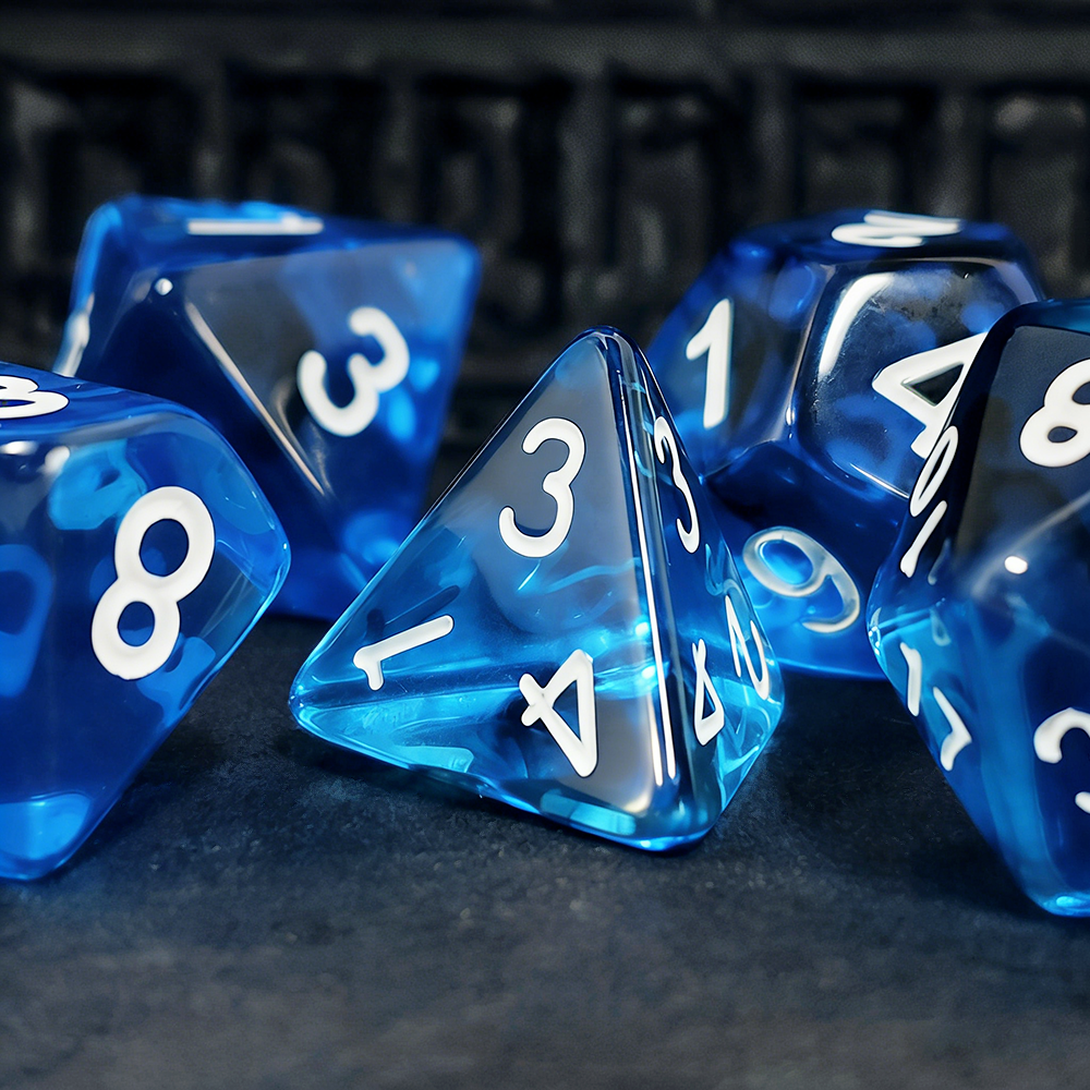 7Pcs/set Blue Blend Transparen - đánh giá và giá Board Game Rpg