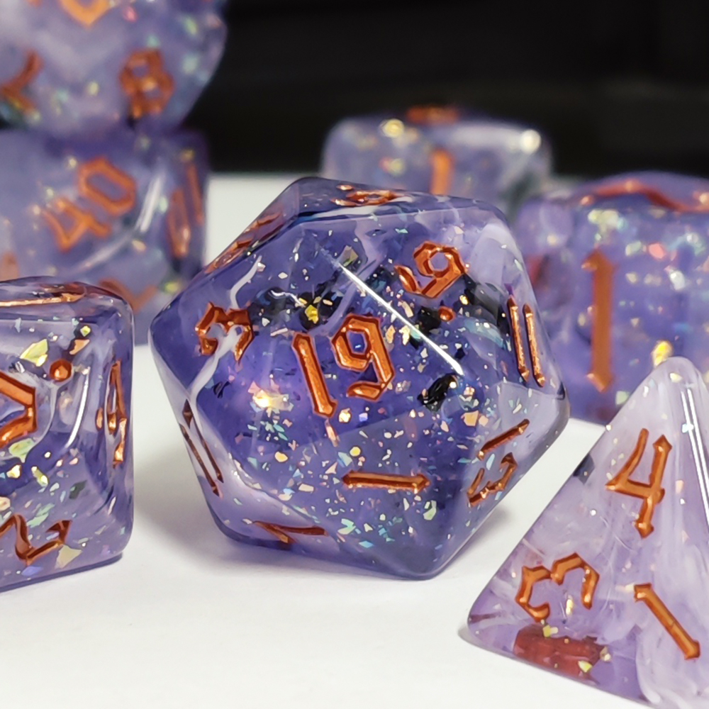 Glittery Purple Swirl with Obs - đánh giá và giá Board Game Rpg