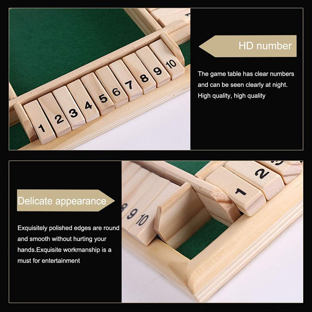 Shut The Box Dice Game Classic - đánh giá và giá Board Game Template