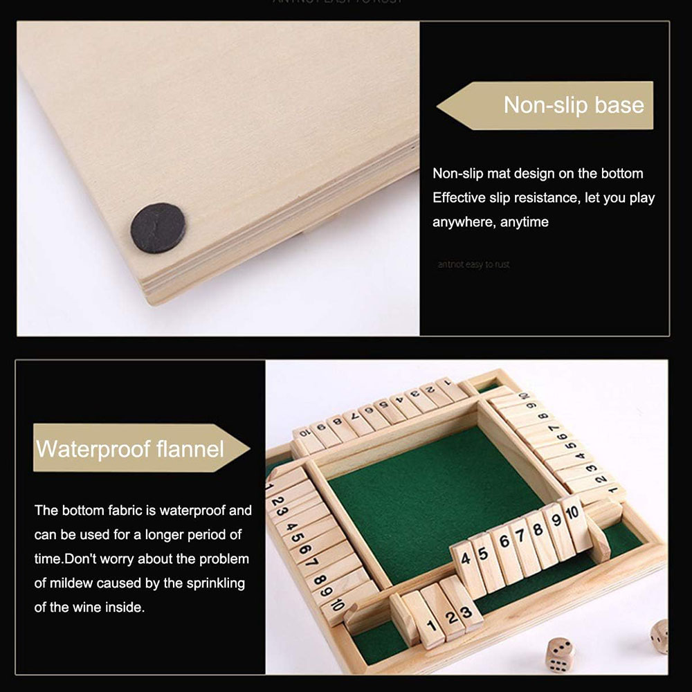 Shut The Box Dice Game Classic - đánh giá và giá Board Game Template