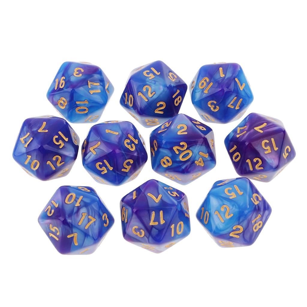 10pcs Polyhedral 20 Sided Dice - đánh giá và giá Board Game Arena