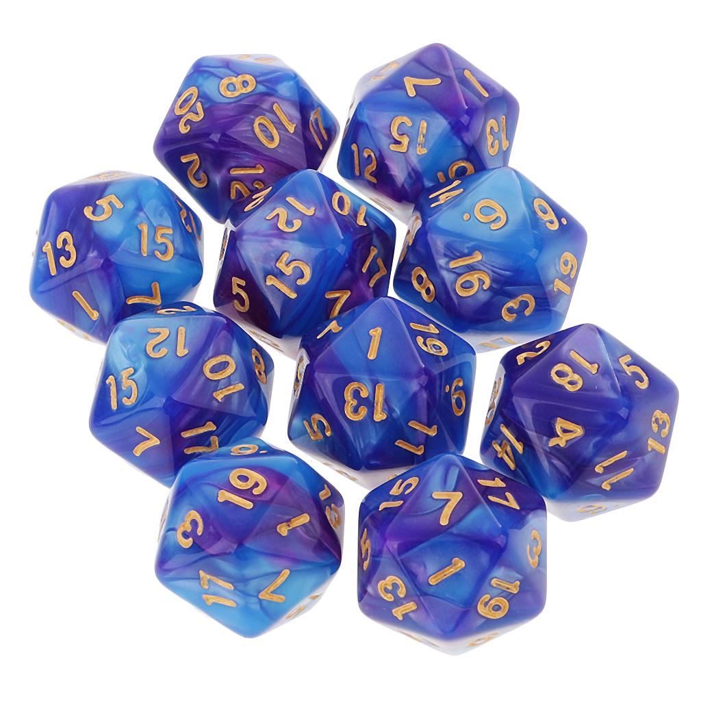 10pcs Polyhedral 20 Sided Dice - đánh giá và giá Board Game Arena