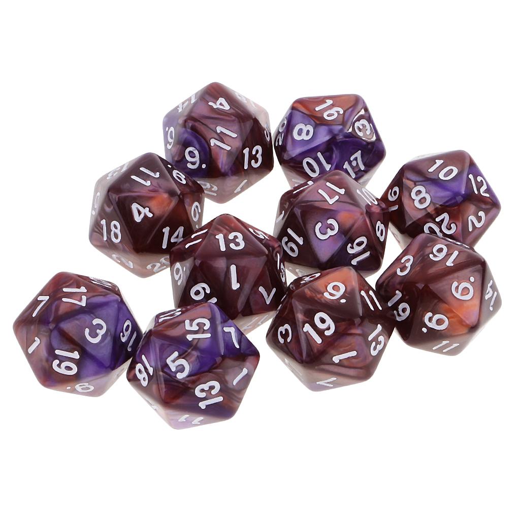 10pcs Polyhedral 20 Sided Dice - đánh giá và giá Board Game Arena