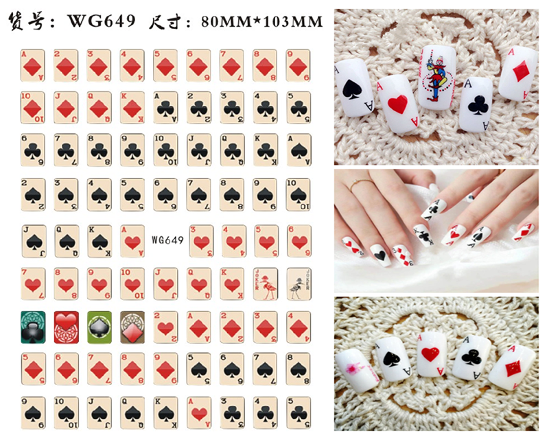 3D Poker Design Nail Art Stick - đánh giá và giá Board Game Design