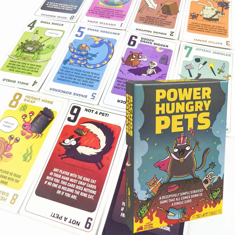 Power Hungry Pets Card Game Fa - đánh giá và giá Board Game Strategi