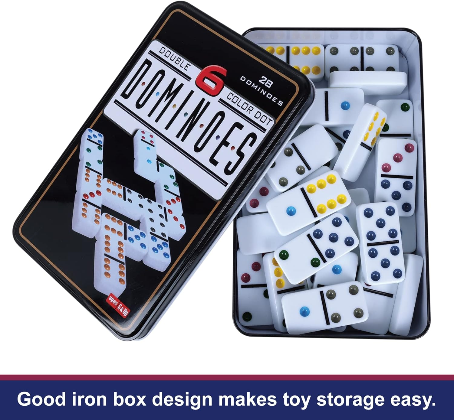 Double 6 Dominos Set for Adult - đánh giá và giá Game Storage Box
