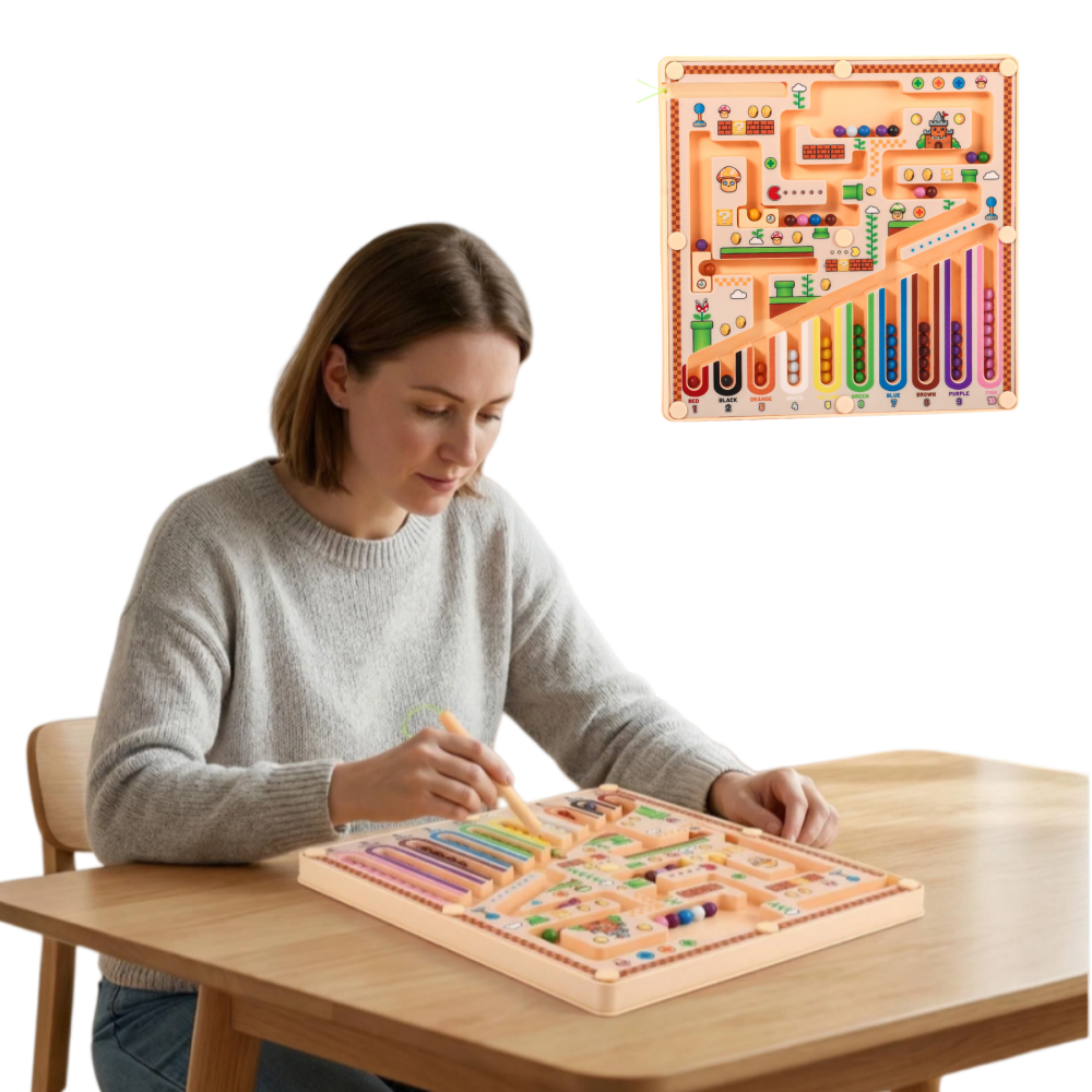 Magnetic maze bead board game, - đánh giá và giá Board Game Strategi