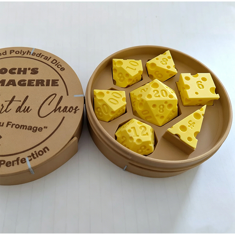 Cheese Polyhedral Dice Set Lay - đánh giá và giá Board Game Design
