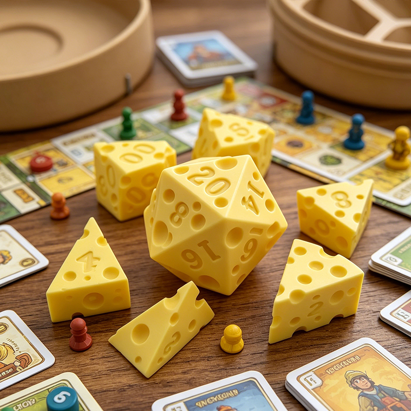 Cheese Polyhedral Dice Set Lay - đánh giá và giá Board Game Design