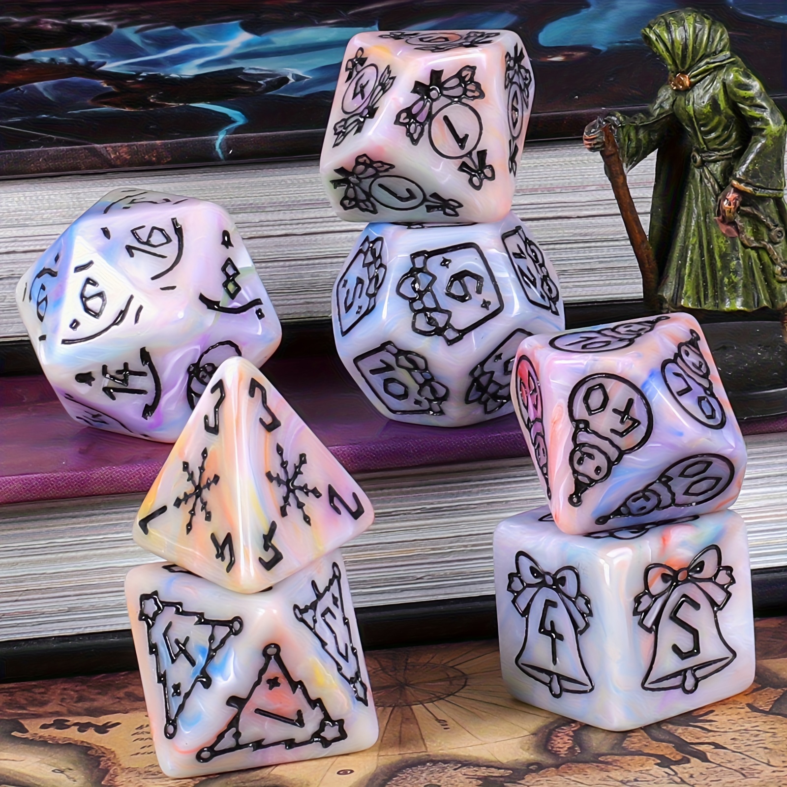 DND Dice Set -7pc Christmas Po - đánh giá và giá Board Game Rpg