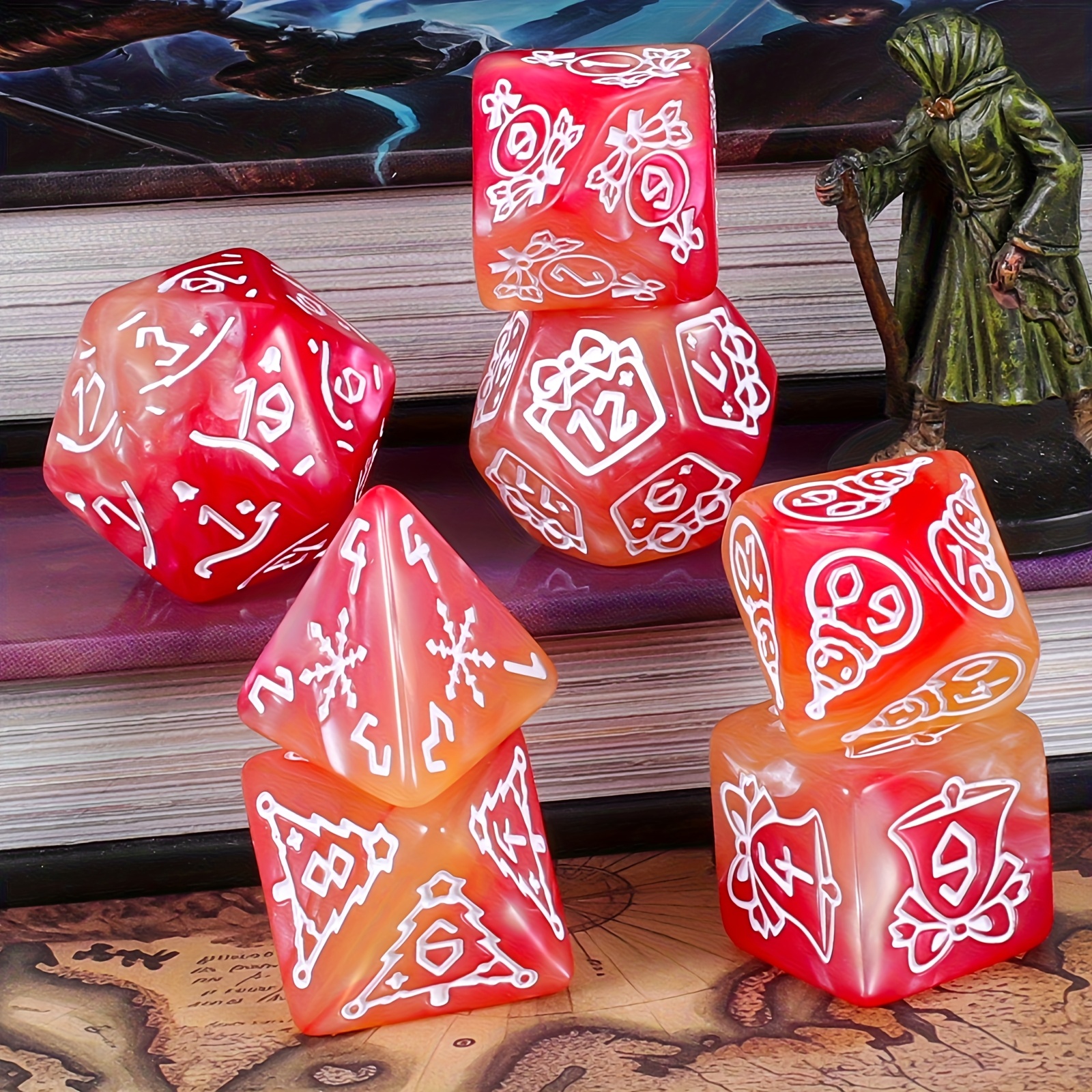 DND Dice Set -7pc Christmas Po - đánh giá và giá Board Game Rpg