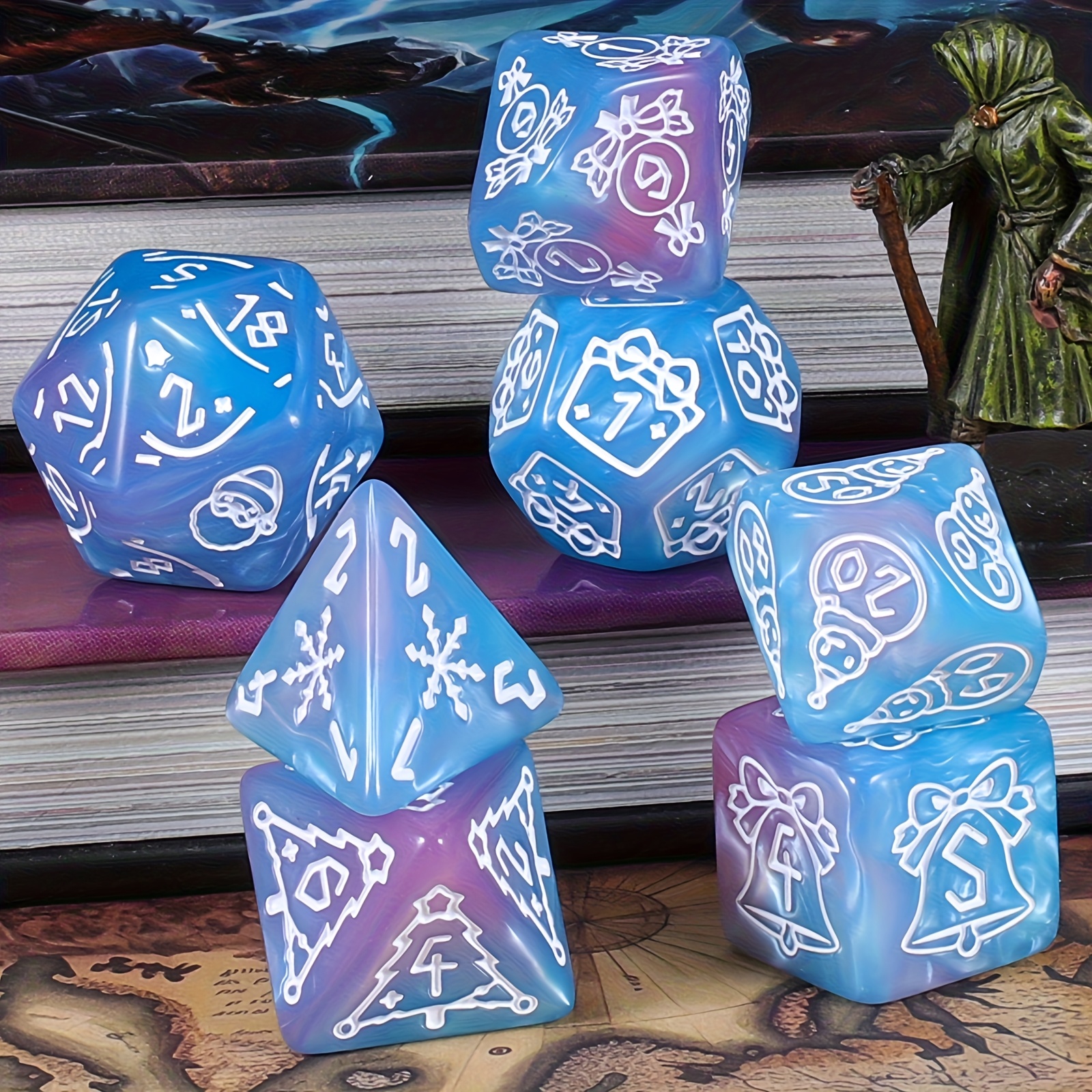 DND Dice Set -7pc Christmas Po - đánh giá và giá Board Game Rpg