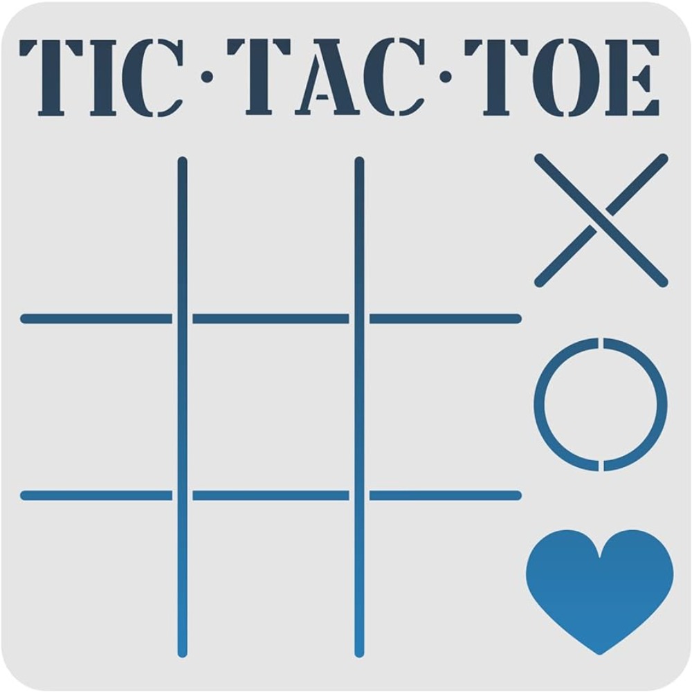 Tic Tac Toe Board Stencil DIY  - đánh giá và giá Board Game Template